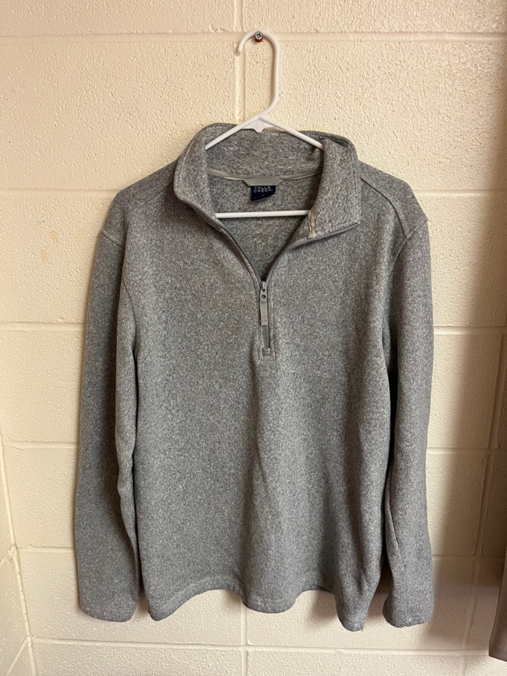 Falls Creek Gray Quarter Zip-Up Sweater M